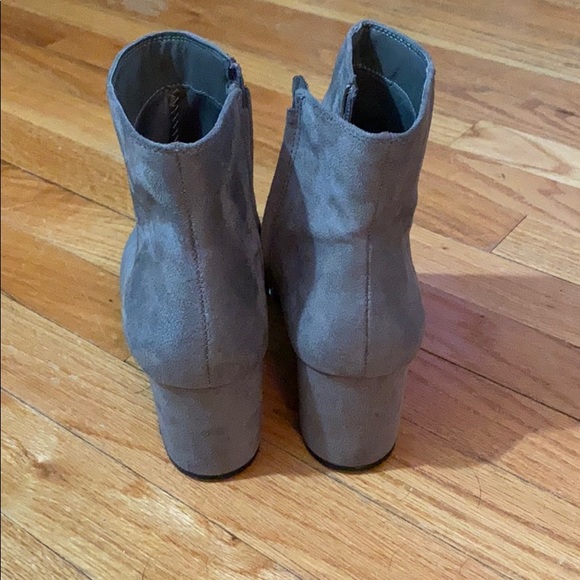 Gray Faux Suede Boots - Picture 4 of 6